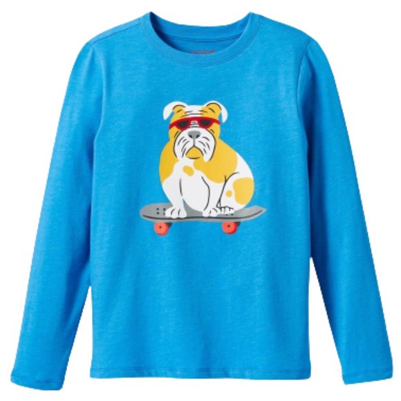 Cat & Jack Other - NWT Boys' Skateboarding Bulldog Long Sleeve T-Shirt - Cat & Jack - XXL/L HUSKY